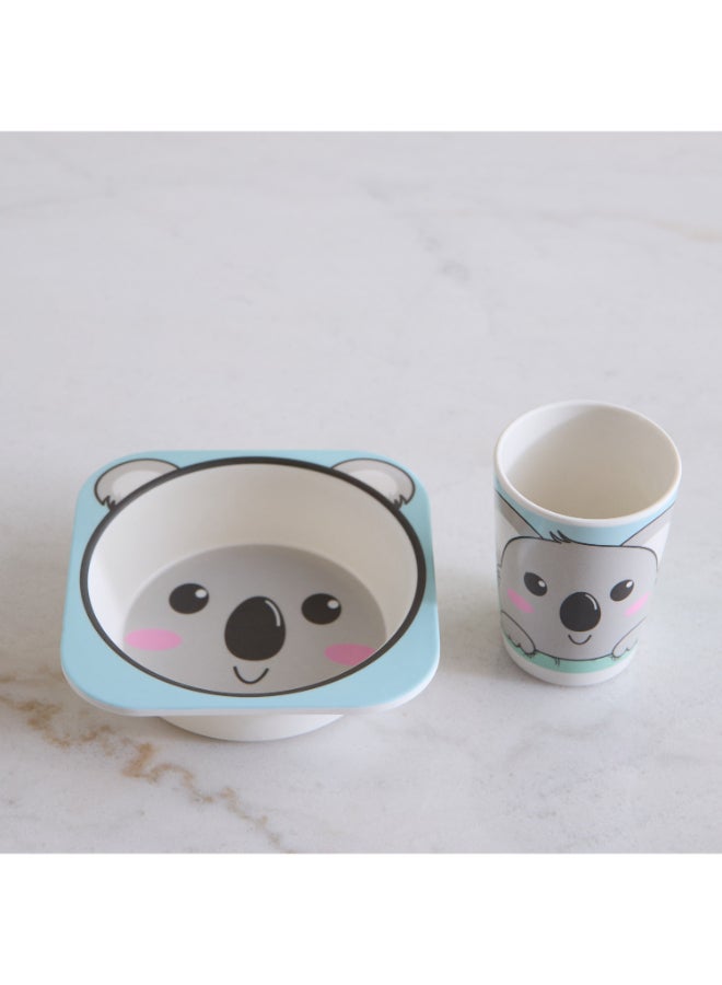Home Box Koala Bamboo Dinner Set for Kids - Image 4